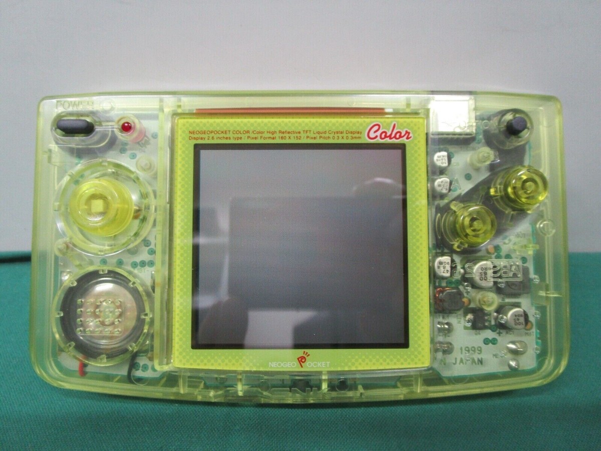 NEO・GEO NeoGeo Pocket Color Console - Crystal Yellow. box, manual
