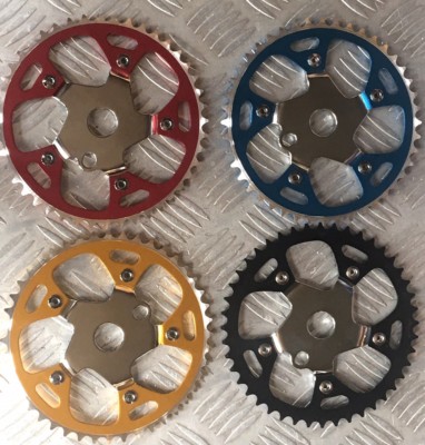 Corona Catena Bici BMX 44 Denti 1/2x1/8 - Nero/Argento Per Cruiser E Bici