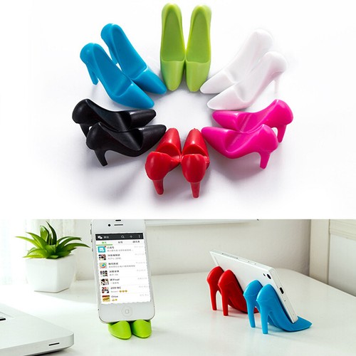 1 Pair Silicone Creative High-heeled shoes Shape Holder Stand for Mobile Phone - Photo 1 sur 10