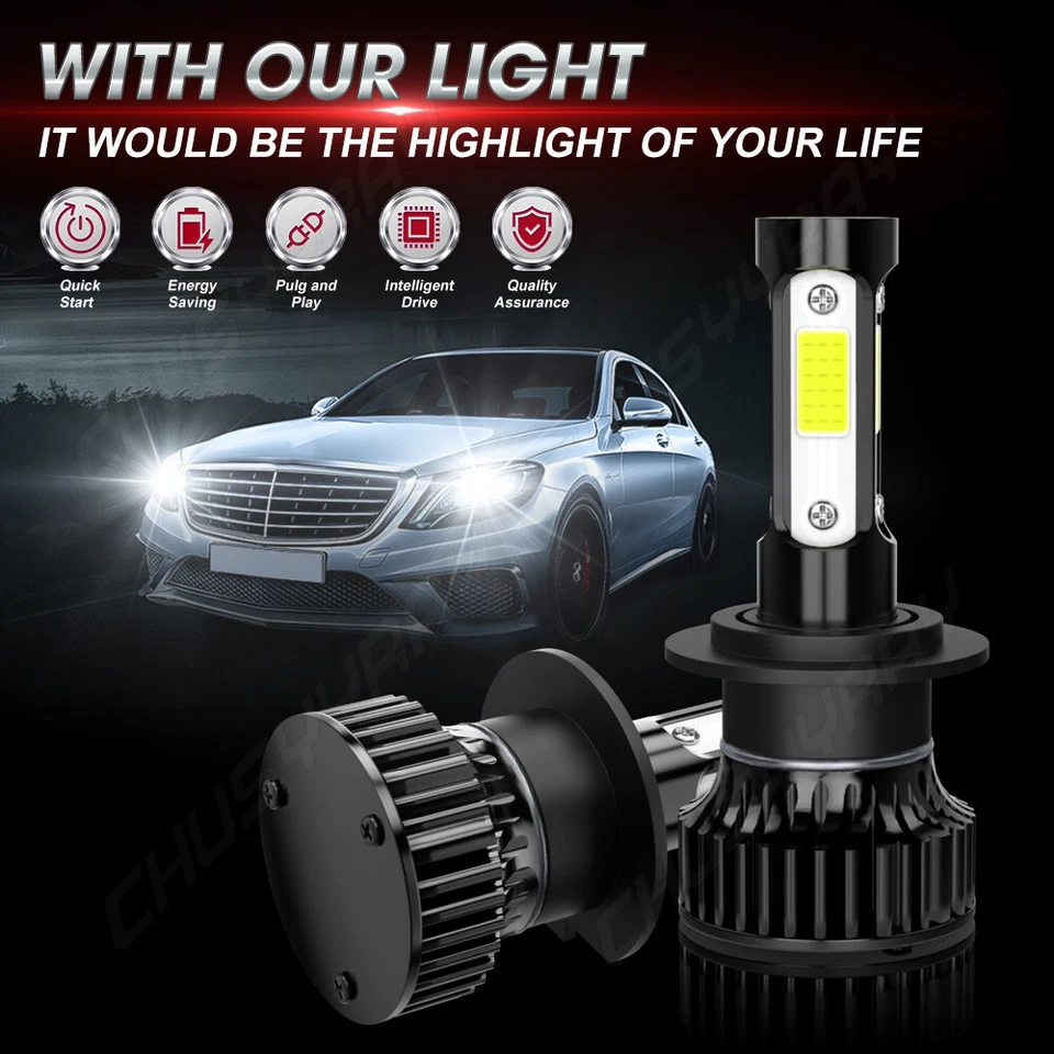 For Mazda 6 2009-2010 6X LED Headlight High Low Beam + Fog Light Bulbs - Image 3 of 4