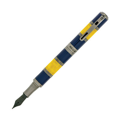 Monteverde Regatta Sport Fountain Pen in Blue/Yellow - Broad Point - NEW in Box