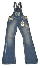 LRG Luxirie Womens Boot Cut Star Fish Kaleidoscope Denim Jean Overalls NWT 25-27