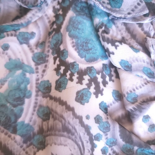 CAROLINA HERRERA Silk Paisley Ruffled Off Shoulder Maxi Dress Gown Size 6 NWT - Picture 15 of 21