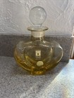 Vintage Cristallerie MA.V1 Group Perfume Bottle Yellow Tint With Stopper Italy — photo 1