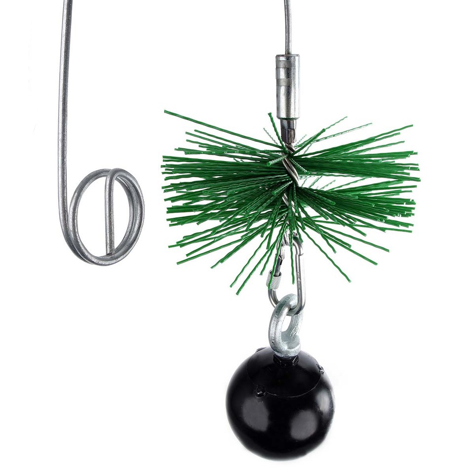 Juego de escobas de chimenea de plástico escoba de chimenea destornillador barra de tracción