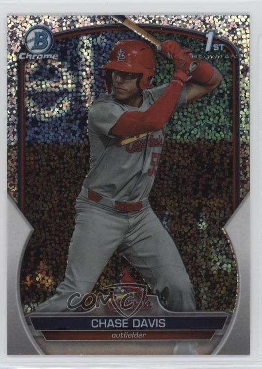 2023 Bowman Draft Chrome Sparkle Refractor Chase Davis #BDC-48 0w27