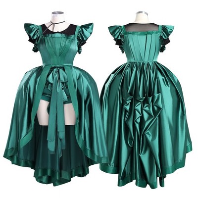 Agnes Wednesday Cosplay Costume Green Dress Invisible Woman Evening Dress  Outfit | eBay