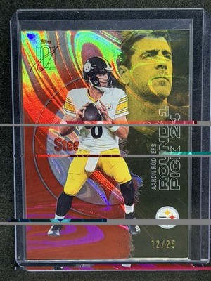 2025 Topps Signature Class Aaron Rodgers Steelers Round 1 Pick 24 #44 ( 12/25 )