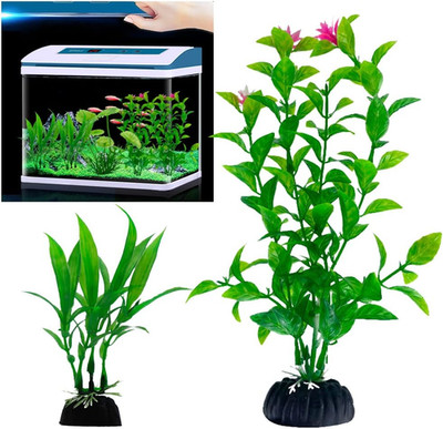 Aquarium Wasserpflanzen, 14er Pack Aquariumpflanzen Grün Künstliche Wasserpl...