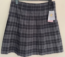 Trutex Castle tartan school skirt with stitch down knife pleats BNWT W32” L22”