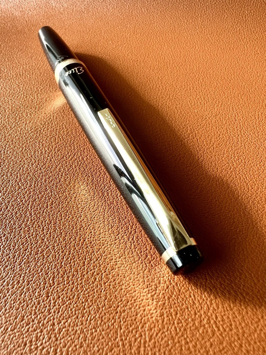 Pilot Elite Black Fountain Pen 18K-750 SF Nib – Vintage Japanese