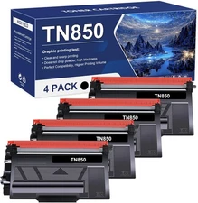 TN850 TN820 High Yield Toner Cartridge TN 850 TN-850 Replacement Black 