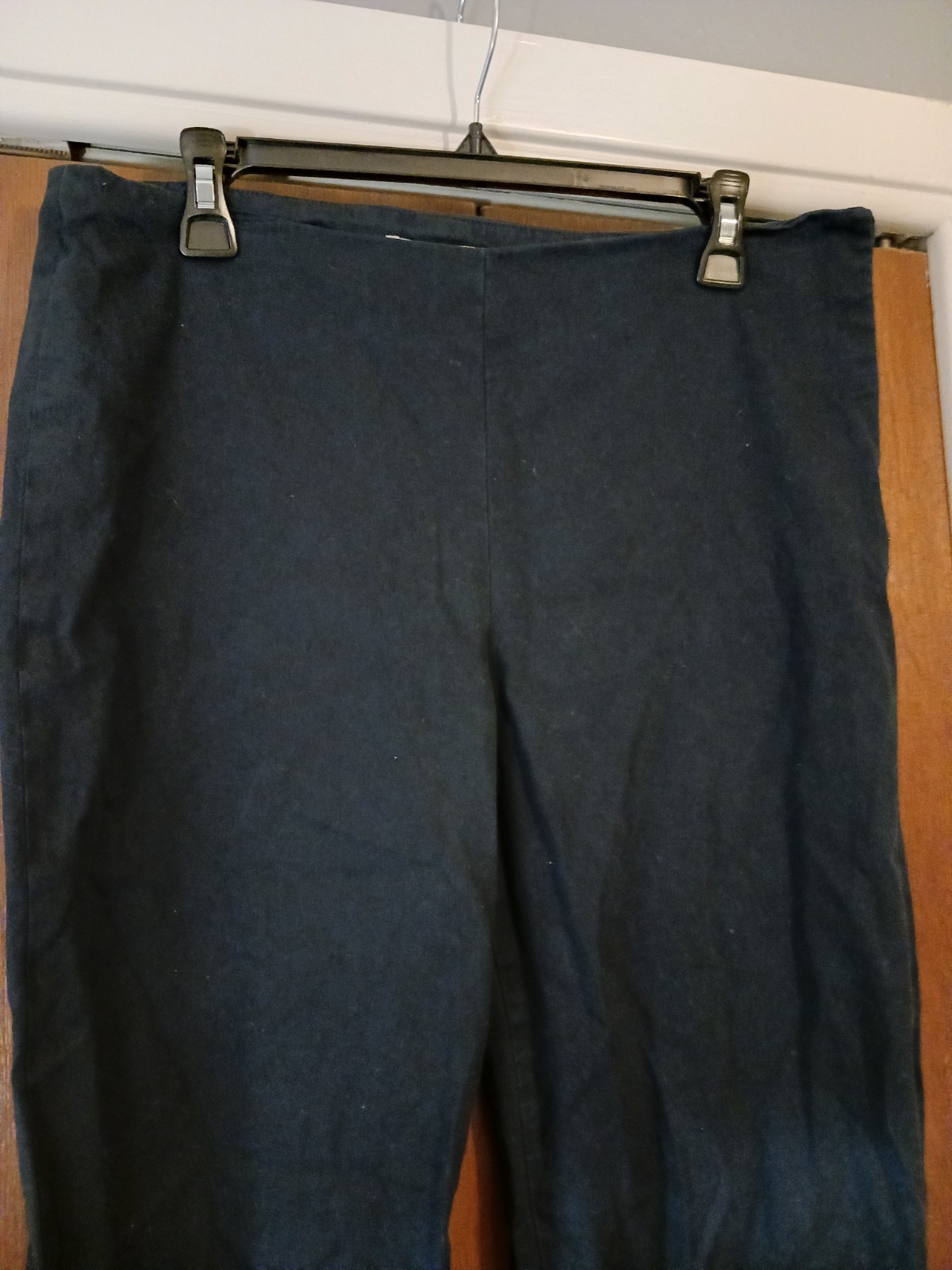 Talbots Heritage Pants Womens 10 Regular Blue Mid Rise FLAT Side Zip Stretch