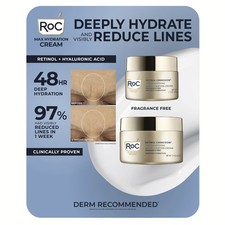 RoC Retinol Correxion & Max Hydration Cream 2 Pack 1.7oz & 3.4oz + HA Anti‑Aging