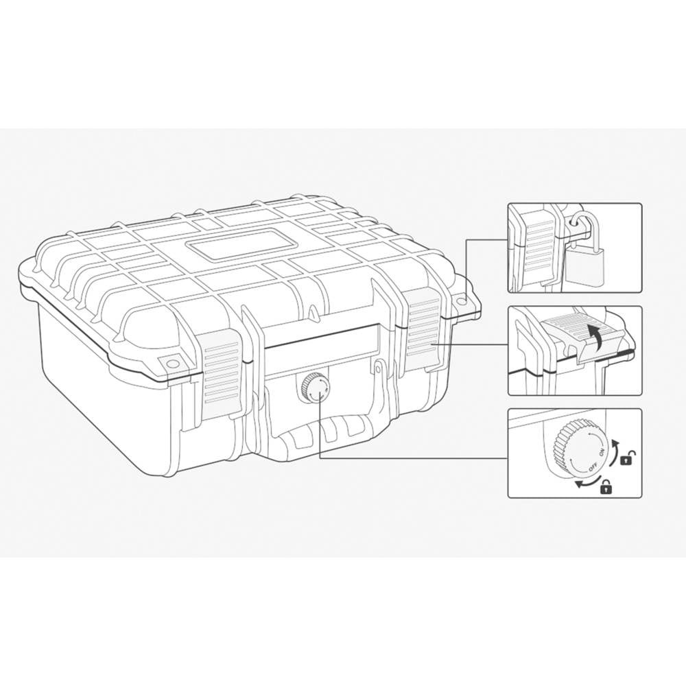 Mallette de protection TOOLCRAFT TO-7746849 IP67 boîte rigide étanche