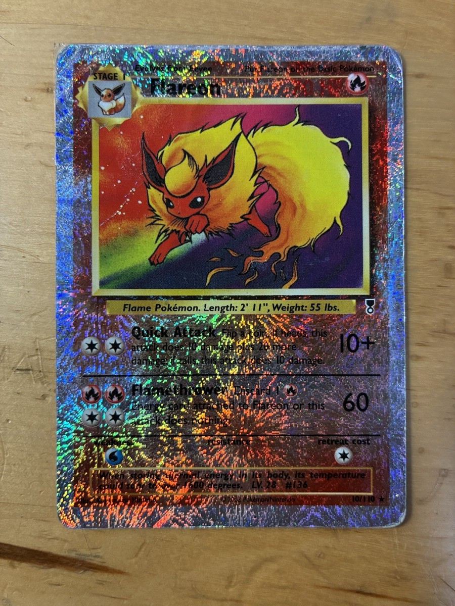 Pokémon TCG Flareon Legendary Collection Reverse Holo Card 10/110