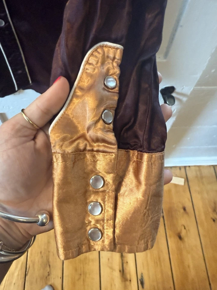 Vintage 60s MWG Johnny West Satin Embroidered Western Shirt  - Image 3 of 4