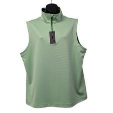 Fairway Greene F G Tech Green 1/4 Zip Sleeveless Golf Top Women's Medium NWT