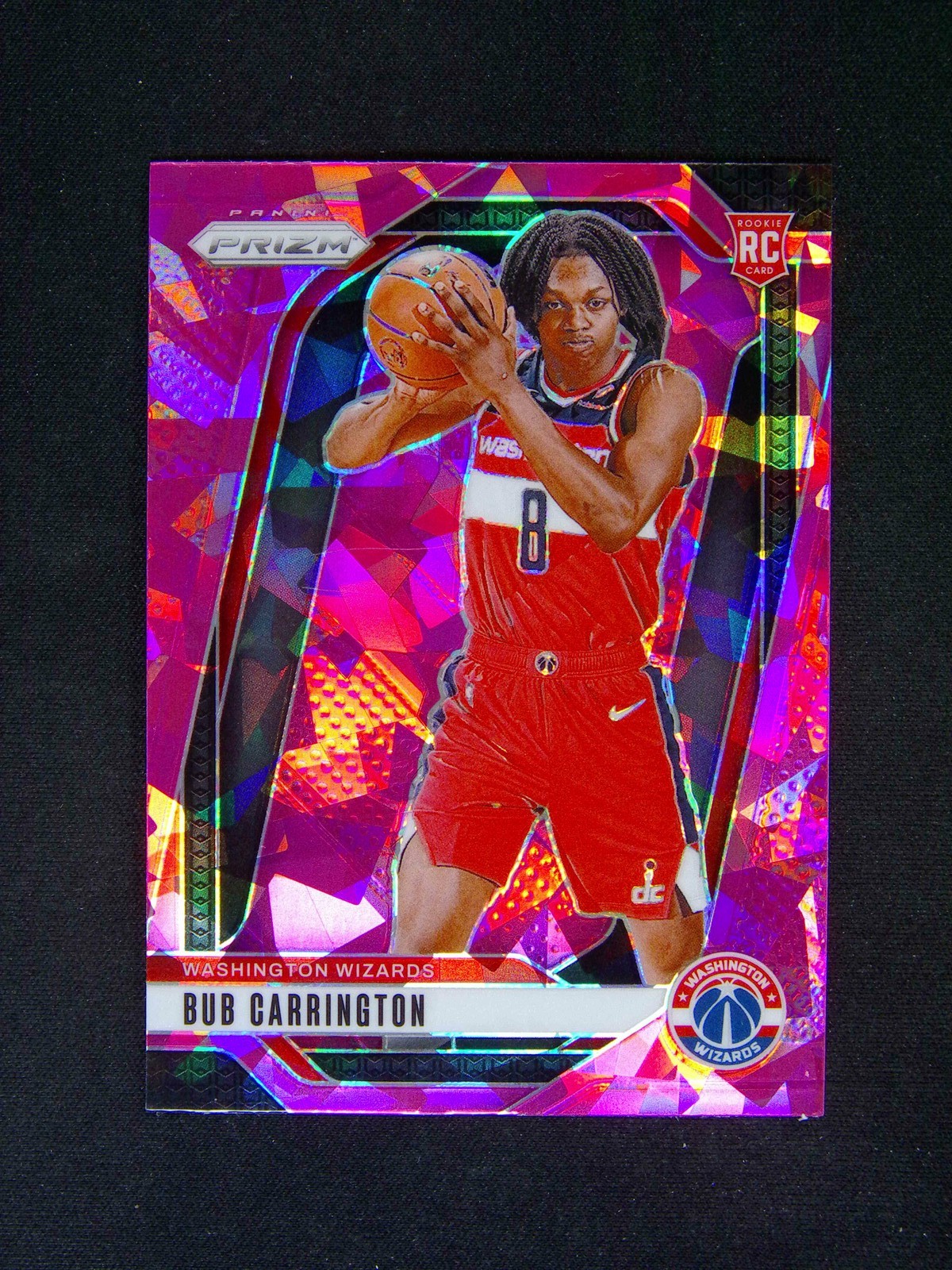 2024-25 Panini Hoops Bub Carrington #244 RC Rookie Pink Ice