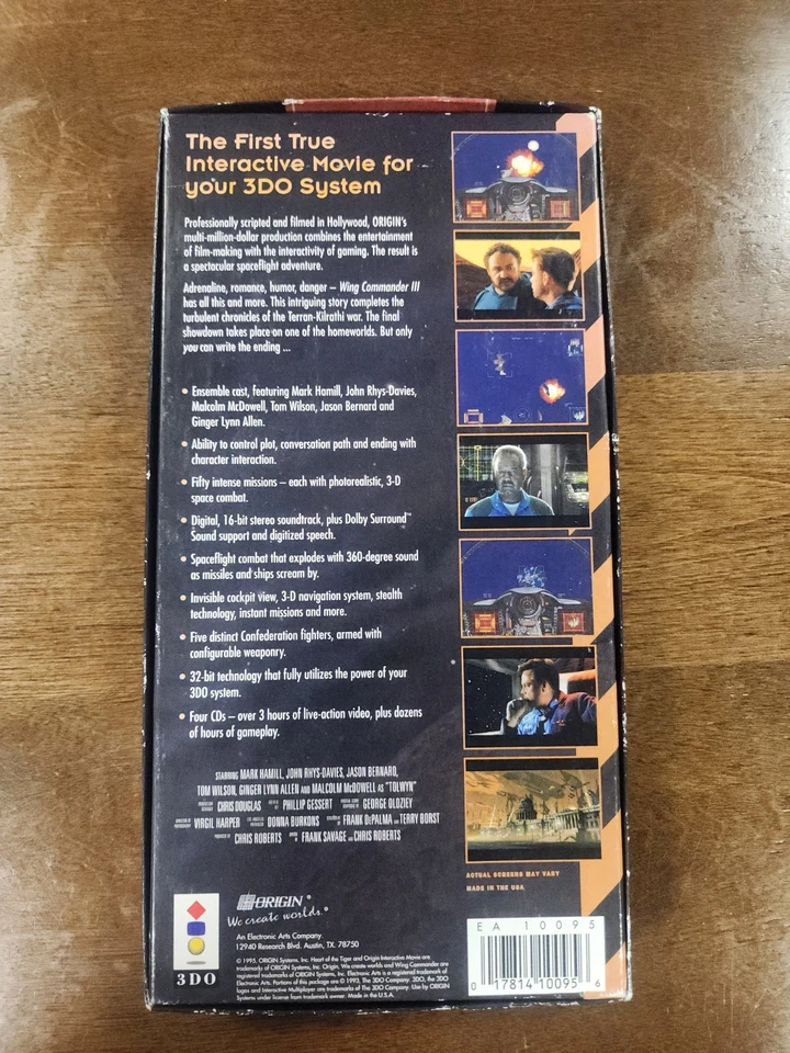 Wing Commander III 3 Heart of the Tiger Mark Hamill John Rhys Davies Wilson 3DO - Image 3 of 4