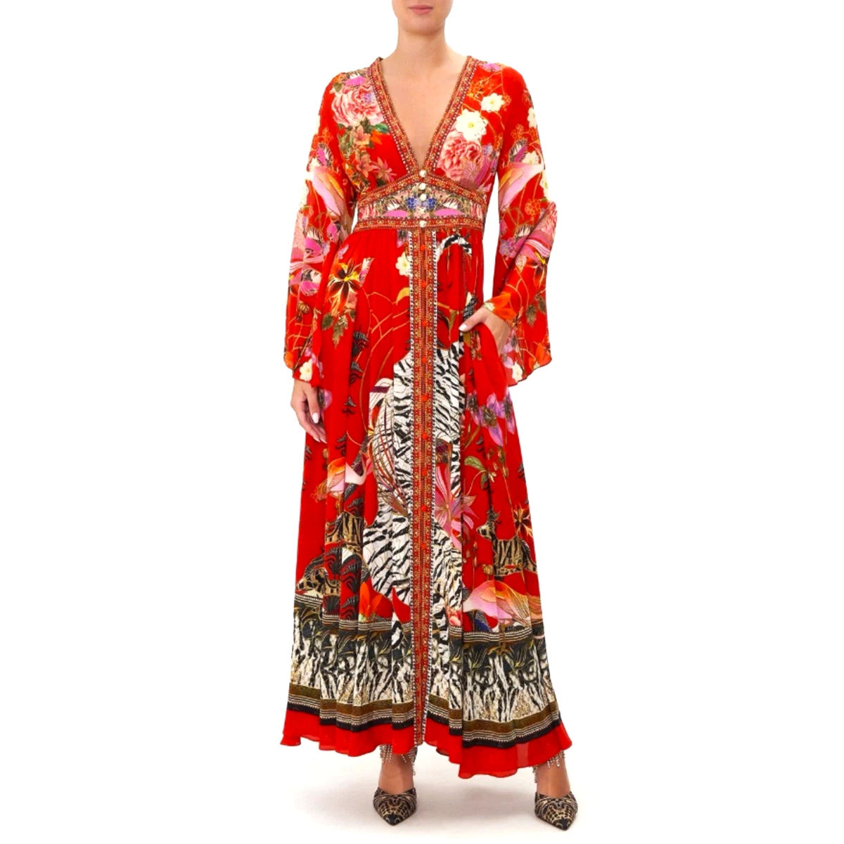 silk maxi dress ebay Classic Jill Stuart Silk Maxi V-Neck Dress