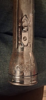  10 in Rayovac Vintage Metal Flashlight Rare Classic Antique 
