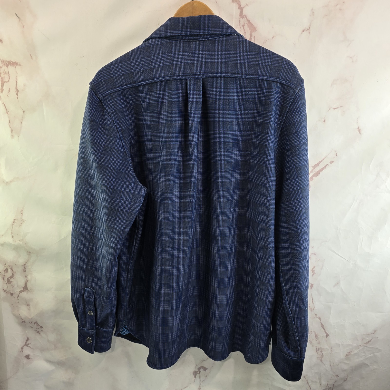 Construct Shirt Jacket Men Medium Blue Button Fle… - image 9