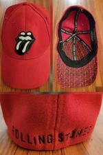 VINTAGE Rolling Stones Steel Wheels 2006 Tour Hat Cap Red Rare VIRTIS CONCERT