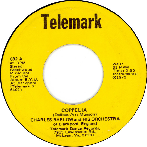 Charles Barlow And His Orchestra - Coppelia / All Kinds Of Everything (7", Singl