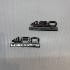Ford Mustang, Truck 4" x 1.5" Red & Chrome 460 High Performance Fender Emblem