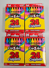 Cra-Z-art Crayons 4 Boxes of 24 Count Total 96 crayons Smoother Brighter Colors