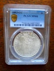 1883-CC Morgan Silver Dollar PCGS MS66 Gold Shield - Blast White