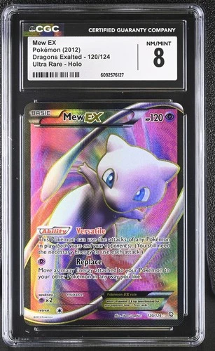 CGC 8 Mew EX 2012 Dragons Exalted 120/124 Ultra Rare Holo Pokemon Card