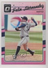2017 Panini Donruss Optic Pink Prizm Felix Hernandez #136 0b3