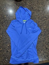 Under Armour Women’s Heat Gear Semi-fitted Long Sleeve Hoodie, Blue, Size small