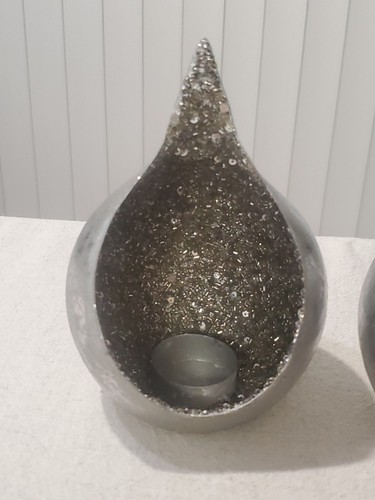 2 nasiona koraliki design uchwyt wotywny srebrny saro styl życia 6 "x4" świeca bezpłomieniowa  - Zdjęcie 8 z 18