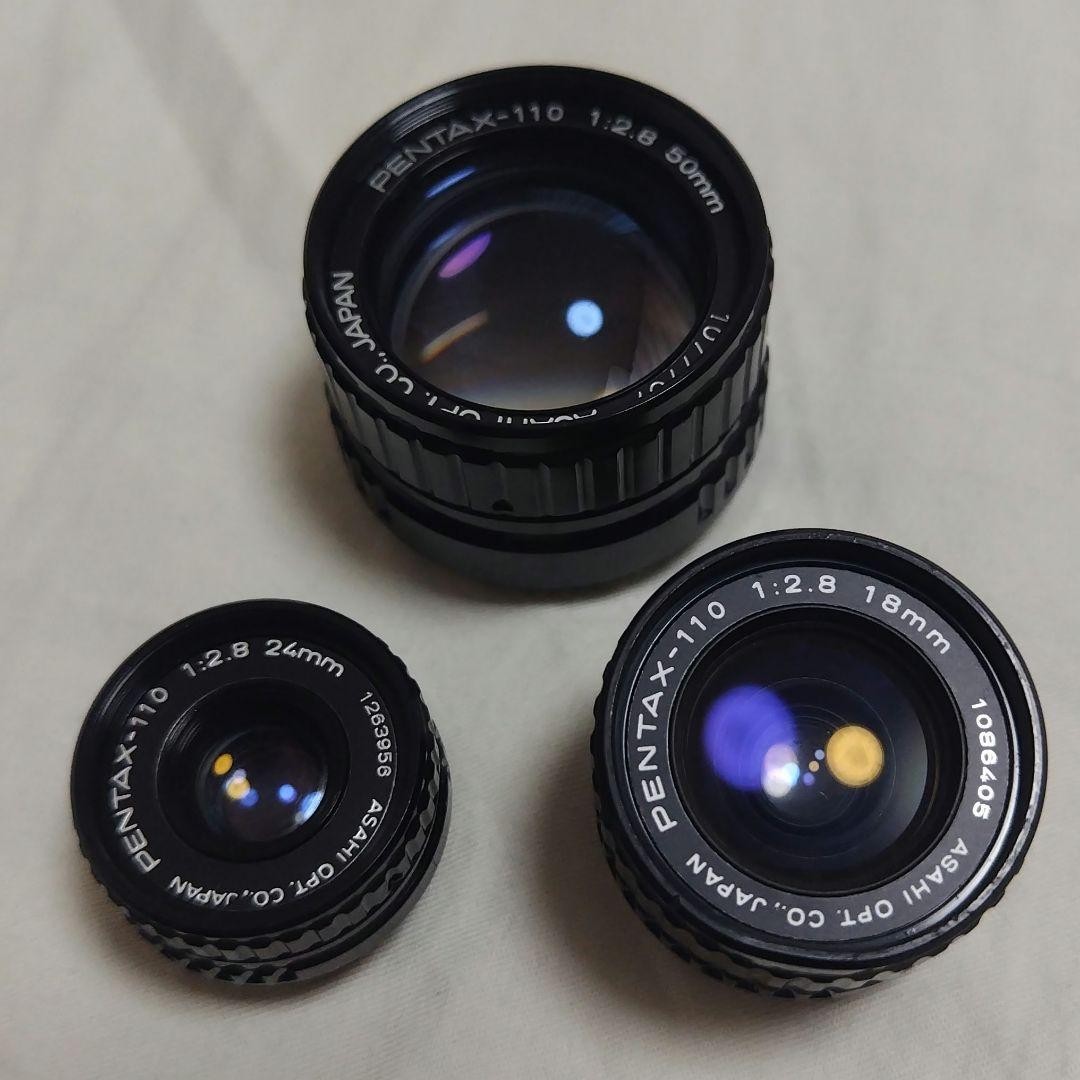 PENTAX-110 レンズ3本セット + マウントアダプター Pentax-110 Lens Set Of 3 Mount Adapter | eBay