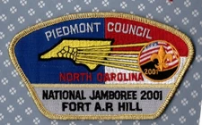 JSP  Piedmont Council NC -Mint-  GMY Bdr   National Jamboree 2001