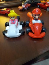 2024 McDonald's Mario Kart 8 Deluxe Happy Meal Toys Mario Princess Peach Set