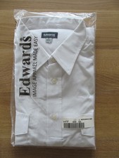 Edwards Pilot Shirt w/ Epaulette Band Size XL White Short Sleeve New 1212