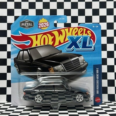 2026 Hot Wheels XL 1991 MERCEDES BENZ 500 E Black 1:43 Scale Mix 2