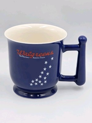 Walgreens Blue Mortar and Pestle Advertising Coffee Mug Pharmacy Collectible Cup