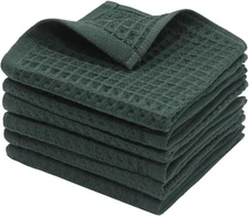 100% Natural Cotton Kitchen Towels Dish Towels Classic Waffle Weave Dish Clot...