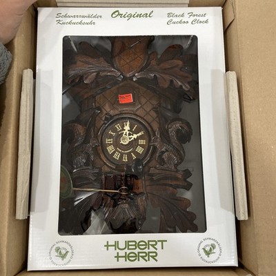 Brand New! NIB Black Forest Hunters Cuckoo Clock Hubert Herr Never Used D-78098