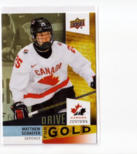 MATTHEW SCHAEFER '25 Upper Deck TEAM CANADA DRIVE FOR GOLD card #DG-5