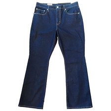 NWT 32 14 Levi's 725 High-Rise Bootcut Dark Wash Denim Blue Jeans Stretch NEW