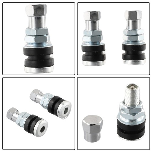 Upgrade Your Tires with 2pcs Short Size Vacuum Tire Valve Stems Silver - Picture 5 of 14