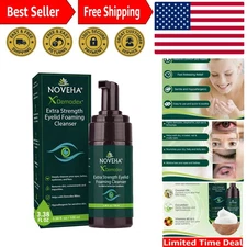 Extra Strength Tea Tree Oil Eyelid Cleanser Foam for Demodex Relief - 3.38 fl oz