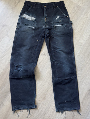 Vintage distressed carhartt double knee made in USA