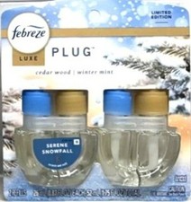 2 Pack - Febreze Plug In Air Freshener Scented Refill - Cedar Wood Winter Mint